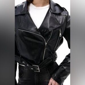 Lioness Black Faux Leather Moto Jacket -
New With Tags